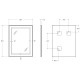 Зеркало BelBagno Kraft SPC-KRAFT-600-800-SENS-NERO, 60 см, с LED подсветкой, с сенсорным выключателем, цвет рамы черный