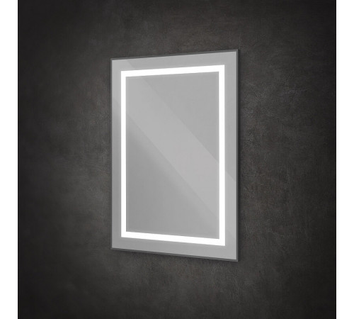Зеркало BelBagno Kraft SPC-KRAFT-600-800-SENS-NERO, 60 см, с LED подсветкой, с сенсорным выключателем, цвет рамы черный