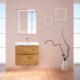 Зеркало BelBagno Kraft SPC-KRAFT-685-885-TCH-WARM 68.5 см, светодиодная подсветка, с сенсорным выключателем, с подогревом, сатин