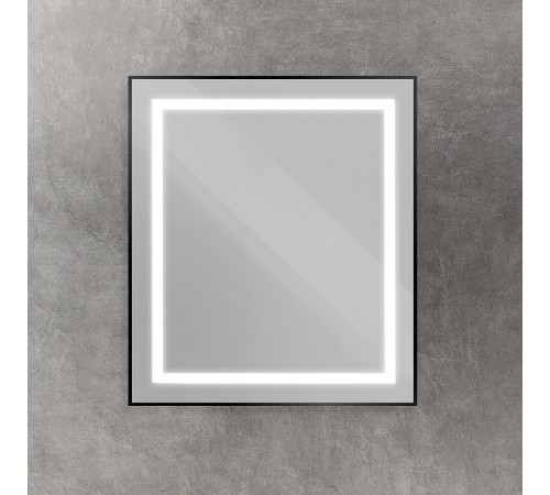 Зеркало BelBagno Kraft SPC-KRAFT-700-800-SENS-NERO, 70 см, с LED подсветкой, с сенсорным выключателем, цвет рамы черный