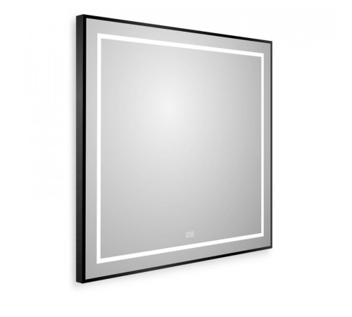 Зеркало BelBagno Kraft SPC-KRAFT-800-800-LED-TCH-WARM-NERO, 80 см, со встроенной подсветкой и подогревом, черный