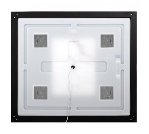 Зеркало BelBagno Kraft SPC-KRAFT-800-800-LED-TCH-WARM-NERO, 80 см, со встроенной подсветкой и подогревом, черный