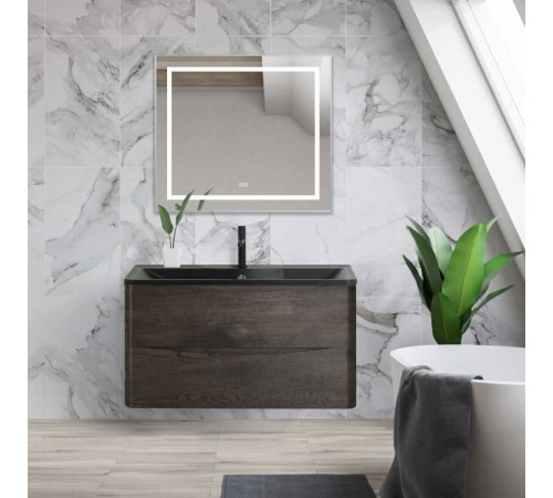 Зеркало BelBagno Kraft SPC-KRAFT-885-785-TCH-WARM 88.5 см, светодиодная подсветка, с сенсорным выключателем, с подогревом, сатин