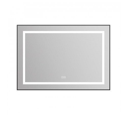 Зеркало BelBagno Kraft SPC-KRAFT-985-685-TCH-WARM-NERO 98.5 см, светодиодная подсветка, с сенсорным выключателем, с подогревом, черный