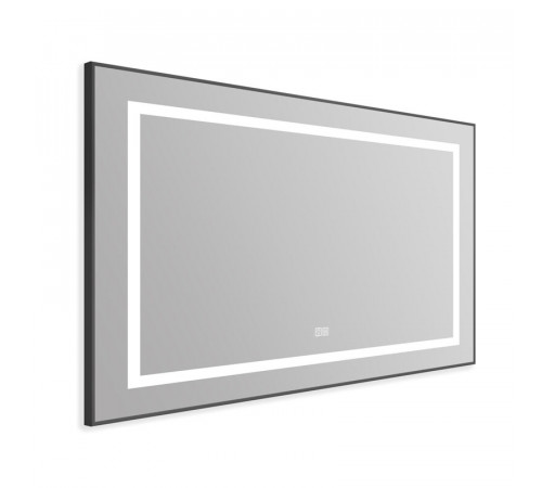 Зеркало BelBagno Kraft SPC-KRAFT-985-685-TCH-WARM-NERO 98.5 см, светодиодная подсветка, с сенсорным выключателем, с подогревом, черный