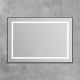 Зеркало BelBagno Kraft SPC-KRAFT-985-685-TCH-WARM-NERO 98.5 см, светодиодная подсветка, с сенсорным выключателем, с подогревом, черный