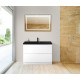 Зеркало BelBagno Kraft SPC-KRAFT-985-685-TCH-WARM-NERO 98.5 см, светодиодная подсветка, с сенсорным выключателем, с подогревом, черный