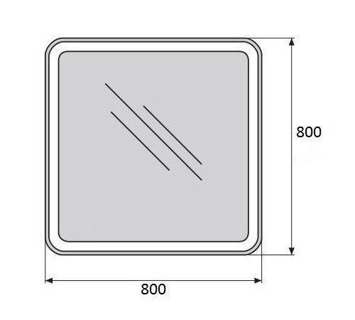 Зеркало BelBagno SPC-MAR-800-800-LED-BTN, 80 x 80 см, с LED-подсветкой и механическим выключателем