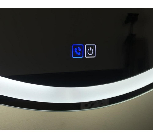 Зеркало BelBagno SPC-RNG-700-LED-TCH-PHONE 70 см со встроенным светильником, сенсорным выключателем, блютуз-модулем, микрофоном и динамиками