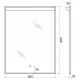 Зеркало BelBagno SPC-UNO 60 см, с подсветкой, белый, SPC-UNO-600-800-TCH