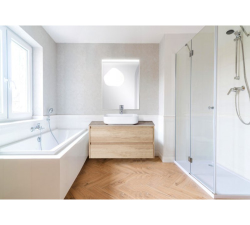 Зеркало BelBagno SPC-UNO 60 см, с подсветкой, белый, SPC-UNO-600-800-TCH