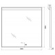 Зеркало BelBagno SPC-UNO 80 см, с подсветкой, белый, SPC-UNO-800-800-TCH