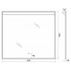 Зеркало BelBagno SPC-UNO 90 см, с подсветкой, белый, SPC-UNO-900-800-TCH