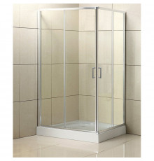Душевой уголок BelBagno UNO-195, 100 х 90 х 195 см, стекло прозрачное, профиль хром, UNO-195-AH-2-100/90-C-Cr