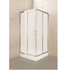 Душевой уголок BelBagno UNO-A-2-80-M-Cr, 80 х 80 см, стекло матовое, профиль хром