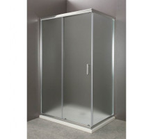 Душевой уголок BelBagno UNO-AH-1-120/80-C-Cr/UNO-AH-1-120/80-P-Cr, 120 х 80 х 185 см, стекло прозрачное/рифленое, профиль хром