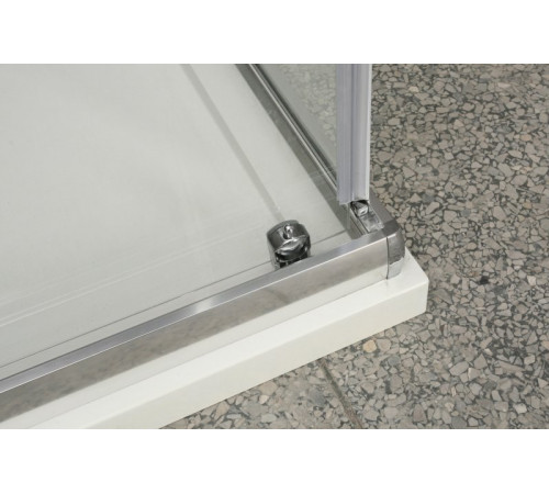Душевой уголок BelBagno UNO-AH-1-120/80-C-Cr/UNO-AH-1-120/80-P-Cr, 120 х 80 х 185 см, стекло прозрачное/рифленое, профиль хром