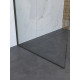 Душевая стенка BelBagno UNO-L-1-TB-100-C-GM, 100 см, стекло прозрачное, профиль вороненая сталь, gunmetal