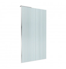 Душевая стенка BelBagno UNO-L-1-TB-100-FL-Cr, 100 см, стекло рифленое, профиль хром