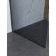 Душевая стенка BelBagno UNO-L-1-TB-110-GR-GM, 110 см, стекло тонированное графит, профиль вороненая сталь, gunmetal
