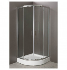 Душевой уголок BelBagno UNO-R-2-95-C-Cr/UNO-R-2-95-P-Cr, 95 х 95 х 185 см, стекло прозрачное/рифленое, профиль хром
