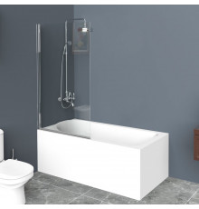 Душевая шторка на ванну BelBagno UNO, 70 х 150 см, стекло прозрачное, профиль хром, UNO-V-1-70/150-C-Cr