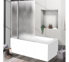 Шторка для ванны BelBagno Uno, 90 х 150 см, стекло шиншилла, профиль хром, UNO-V-1-90/150-CH-CR