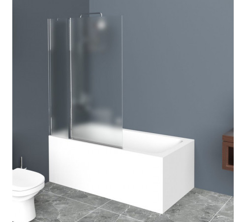 Душевая шторка на ванну BelBagno UNO, 90 х 150 см, стекло прозрачное/рифлёное, профиль хром, UNO-V-11-90/150-C/P-Cr