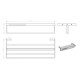 Полка для полотенец Boheme Q, 60 см, Shine Gun Metall, 10947-SGM