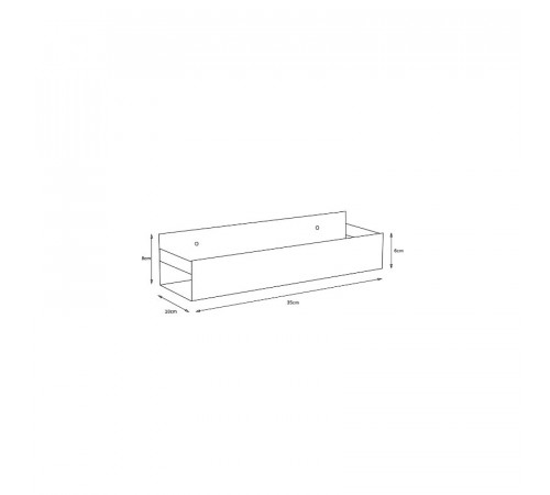 Полка Boheme Q, 35 см, цвет золото матовое, 10965-MG