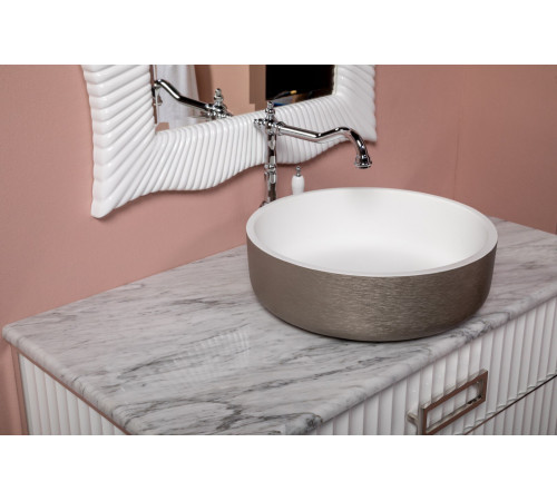 Раковина Boheme NeoArt 819-SL LV204 41.5 см накладная, серебро