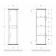 Пенал Cezares Tiffany 54965, 35 см, подвесной, blu petrolio