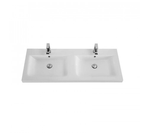 Раковина Cezares CZR-1200/480-2-LV-MR-ECO, 120 см, искусственный камень, 2 чаши, белый