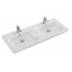 Раковина Cezares CZR-1200/480-2-LV-MR-ECO, 120 см, искусственный камень, 2 чаши, белый