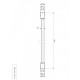 Душевой шланг Cezares PVC 120 см, хром матовый, CZR-FMD-120-01
