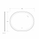 Зеркало Cezares Glubileo 100 x 80 см, со встроенной подсветкой, сенсорным выключателем и подогревом, белое, CZR-SPC-GIUBILEO-1000-800-TCH-WARM
