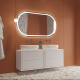 Зеркало Cezares Glubileo 150 x 80 см, со встроенной подсветкой, сенсорным выключателем и подогревом, белое, CZR-SPC-GIUBILEO-1500-800-TCH-WARM