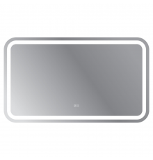 Зеркало Cezares Stylus 120 x 70 см, со встроенной подсветкой, сенсорным выключателем и подогревом, белое, CZR-SPC-STYLUS-1200-700-TCH-WARM