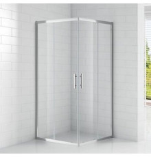 Душевой уголок Cezares Eco-O-A-2-90-C-Cr/Eco-O-A-2-90-P-Cr, 90 х 90 см, стекло прозрачное/рифленое, профиль хром
