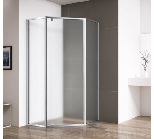 Душевой уголок Cezares Eco-O-P-1-90-P-Cr, 90 x 90 см, стекло рифленое, профиль хром