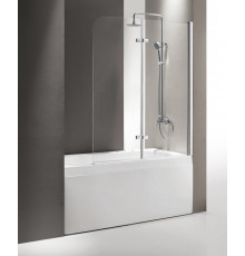 Душевая шторка на ванну Cezares Eco-O-V-21-120/140-P-Cr-L/R, 120 см, стекло рифленое, профиль хром, левая/правая