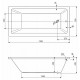 Ванна акриловая Cezares Plane Solo-170-75-45-W37 170 x 75 x 45 см