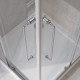 Душевой уголок Cezares RELAX-304-A-2-90-C-CR, 90 х 90 см, стекло прозрачное, профиль хром