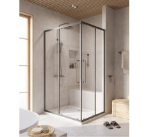 Душевой уголок Cezares RELAX-304-AH-2-120/90-C-GM, 120 х 90 см, стекло прозрачное, профиль оружейная сталь
