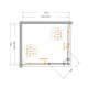 Душевой уголок Cezares RELAX-304-AH-2-120/90-C-GM, 120 х 90 см, стекло прозрачное, профиль оружейная сталь
