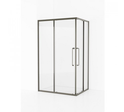Душевой уголок Cezares RELAX-304-AH-2-120/90-C-GM, 120 х 90 см, стекло прозрачное, профиль оружейная сталь