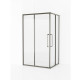 Душевой уголок Cezares RELAX-304-AH-2-120/90-C-GM, 120 х 90 см, стекло прозрачное, профиль оружейная сталь