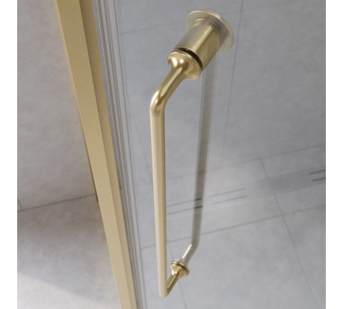 Душевой уголок Cezares RELAX-304-P-1-100-C-BORO, 100 х 100 см, стекло прозрачное, профиль золото брашированное
