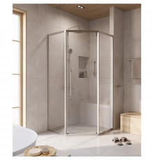 Душевой уголок Cezares RELAX-304-P-1-100-C-CR, 100 х 100 см, стекло прозрачное, профиль хром