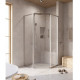 Душевой уголок Cezares RELAX-304-P-1-100-C-GM, 100 х 100 см, стекло прозрачное, профиль оружейная сталь